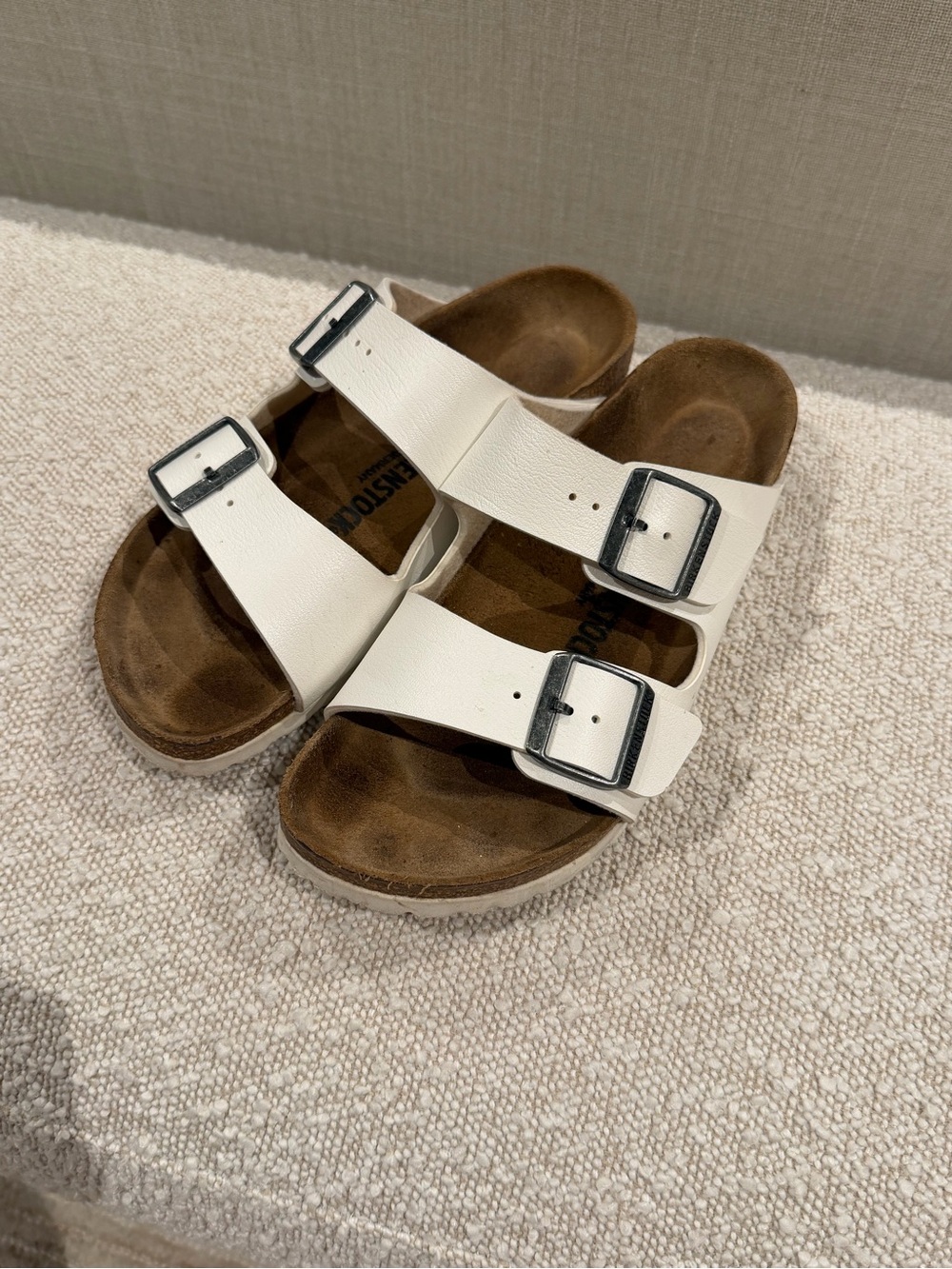 Birkenstock White Two-Buckle Women’s Sandals